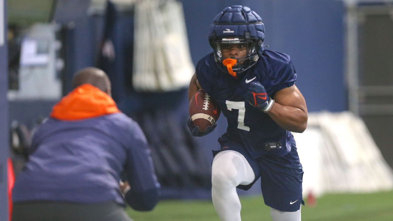Mike Hollins returns to UVA practice 4 months after shooting