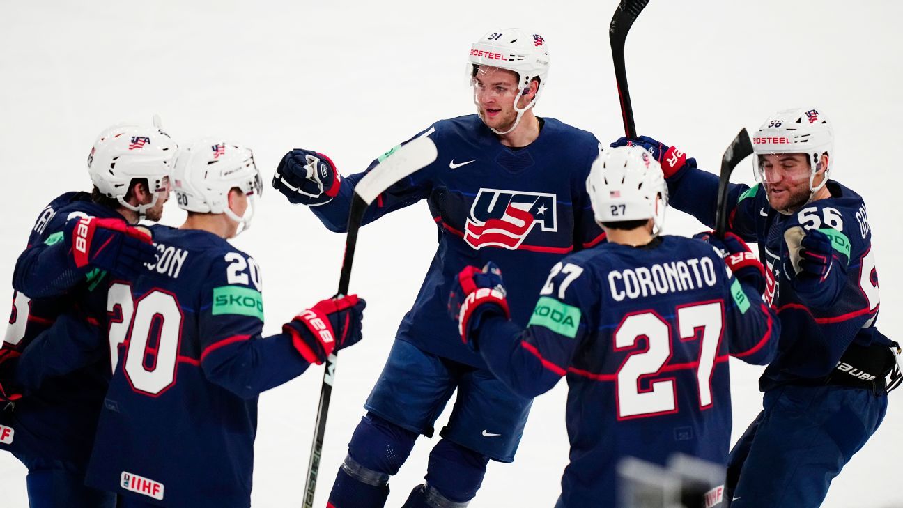 USA porazily Švédsko v prodloužení na světovém ledním hokeji