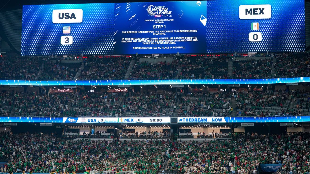 The referee ended the USMND’s win over Mexico early amid anti-gay chants