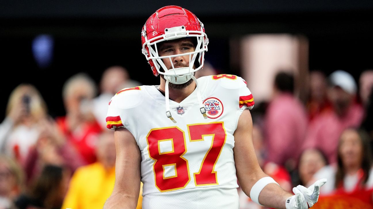 <div>Source: Chiefs' Kelce out vs. Lions due to knee</div>