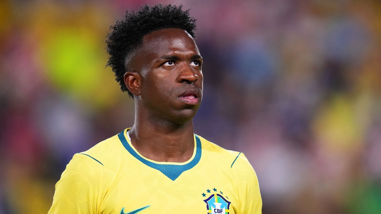 Jornal espanhol critica Brasil de Ancelotti por partida sem brilho: ‘Vive de Vinicius Jr. e também de Endrick, que evitou um papelão’ Jornal espanhol critica Brasil de Ancelotti por partida sem brilho: ‘Vive de Vinicius Jr. e também de Endrick, que evitou um papelão’