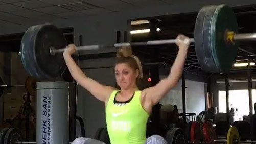 Aspiring Olympic weightlifter Mattie Rogers had the ultimate training fail